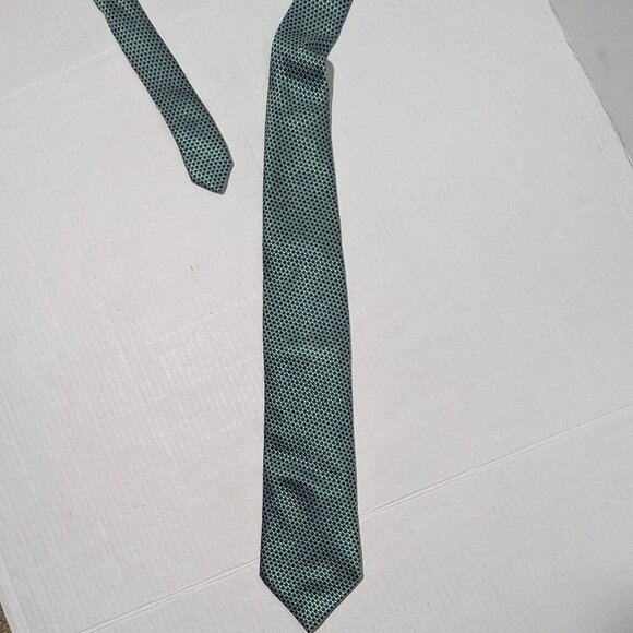 GAL JIENI 1969 Made In Italy Blue Yellow Woven Tie - Picture 5 of 6